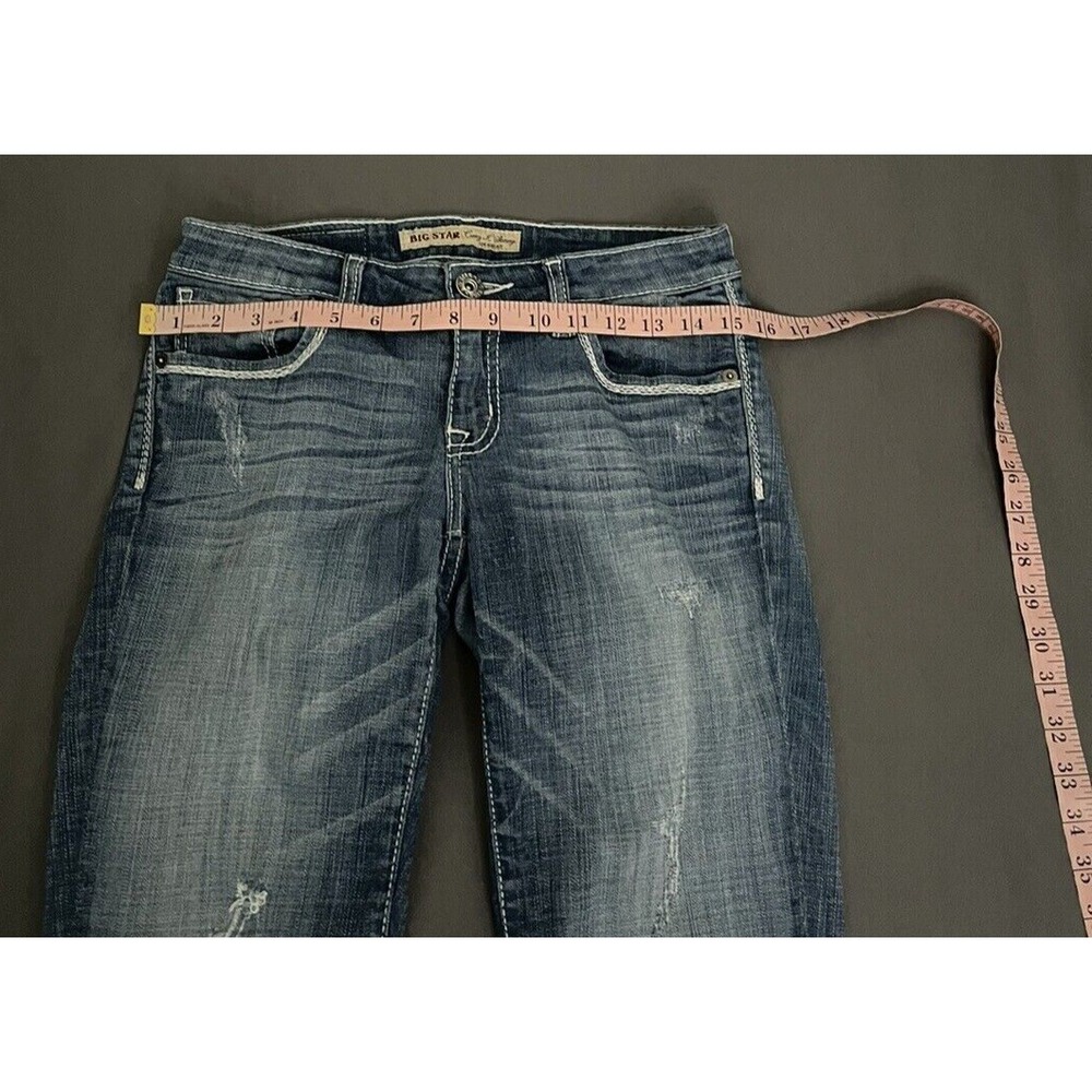 BigStar Womens SZ 26 L Med Wash Denim Casey K Skinny Low Rise Straight Leg Jeans - Picture 13 of 16